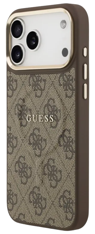 GUESS CARCASA MAGSAFE RING 4G IPHONE 17 PRO MARRON