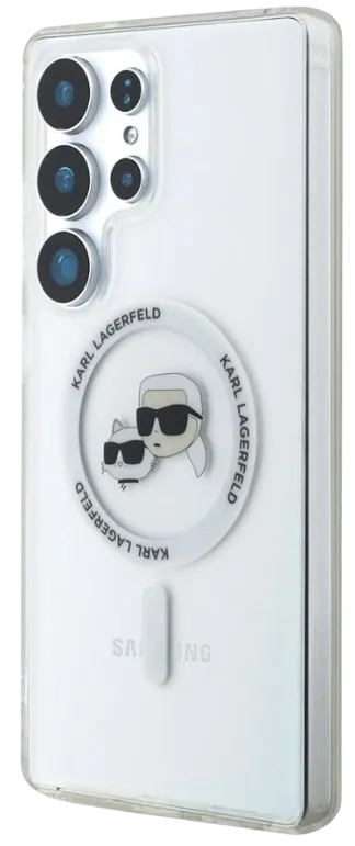 GUESS CARCASA MAGSAFE IML K&C HEADS SAMSUNG GALAXY S25 ULTRA TRANSPARENTE
