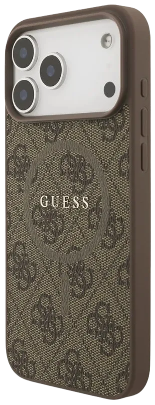 GUESS CARCASA MAGSAFE RING 4G IPHONE 17 PRO MAX MARRON