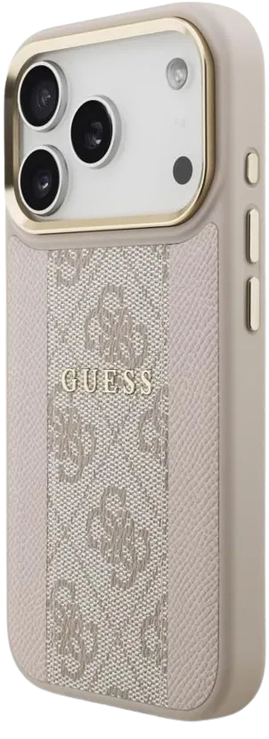 GUESS CARCASA MAGSAFE STRIPE 4G IPHONE 17 PRO ROSA
