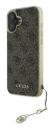 GUESS CARCASA 4G CHARM IPHONE 16 PLUS MARRON