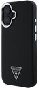 GUESS CARCASA MAGSAFE GRAINED TRIANGLE LOGO IPHONE 16 PLUS NEGRO