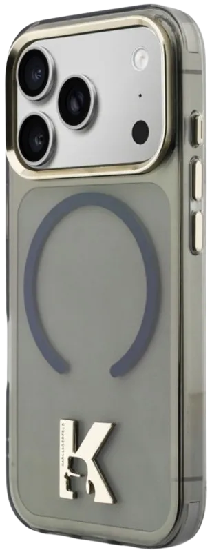 KARL LAGERFELD CARCASA MAGSAFE K LOGO IPHONE 17 PRO MAX NEGRO