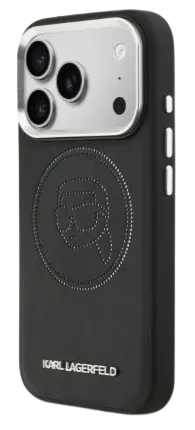 KARL LAGERFELD CARCASA MAGSAFE KARL POINT IPHONE 17 PRO MAX NEGRO