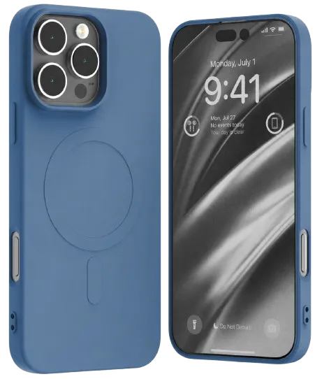 GOOSPERY CARCASA SILICONA MAGSAFE IPHONE 15 PRO MAX AZUL
