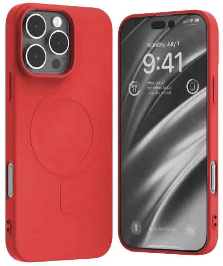 GOOSPERY CARCASA SILICONA MAGSAFE IPHONE 15 PRO MAX ROJO