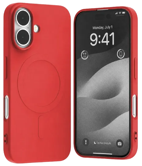 GOOSPERY CARCASA SILICONA MAGSAFE IPHONE 17  ROJO