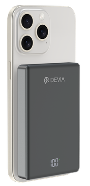 DEVIA BATERIA AUXILIAR MINI METAL 10000mah GRIS