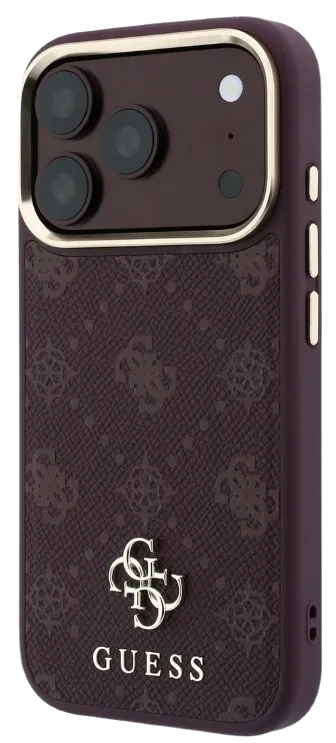 [GUHMP18L6PGS4NPU] GUESS CARCASA MAGSAFE PEONY 4G SMALL LOGO IPHONE 18 PRO/17 PRO BURDEOS