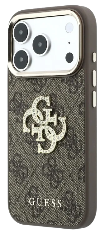 GUESS CARCASA 4G STRASS DIAMOND LOGO IPHONE 18 PRO/17PRO MARRON