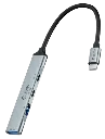 DEVIA HUB 4 EN 1 TIPO C 2xUSB-A 3.0+2xUSB-C