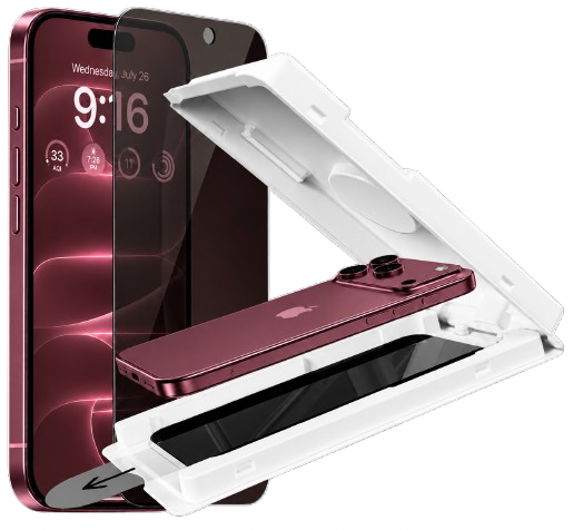 DEVIA CRISTAL TEMPLADO PRIVACIDAD CON APLICADOR IPHONE IPHONE 18 PRO/ 17 PRO