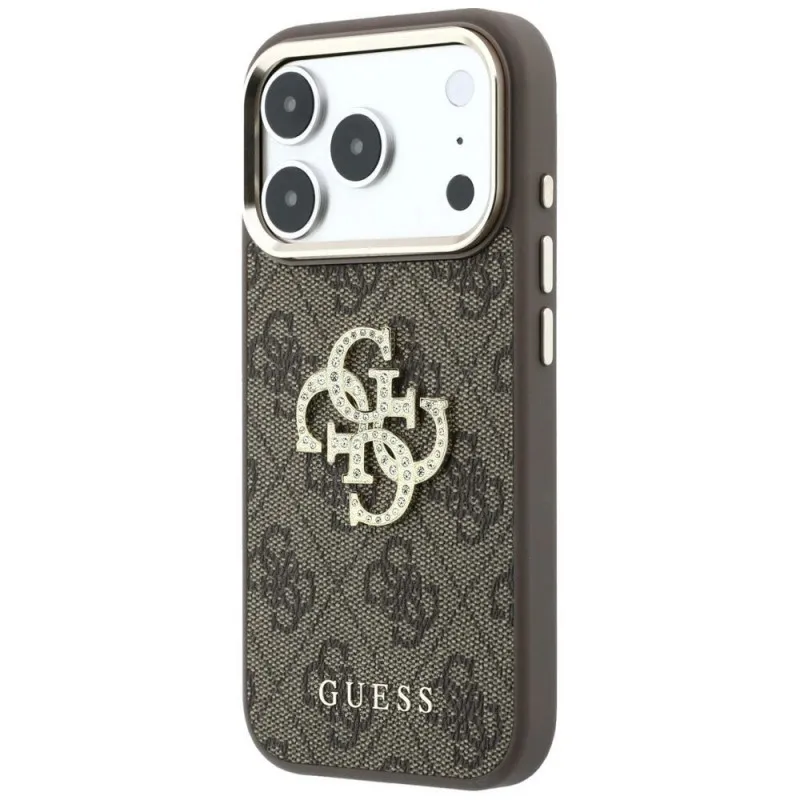 [GUHCP18X6P4DSMLW] GUESS CARCASA 4G STRASS DIAMOND LOGO IPHONE 18 PRO MAX/17 PRO MAX MARRON