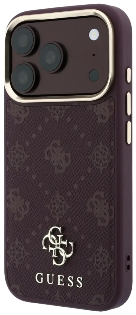 GUESS CARCASA MAGSAFE PEONY 4G SMALL LOGO IPHONE 18 PRO MAX/17 PRO MAX BURDEOS