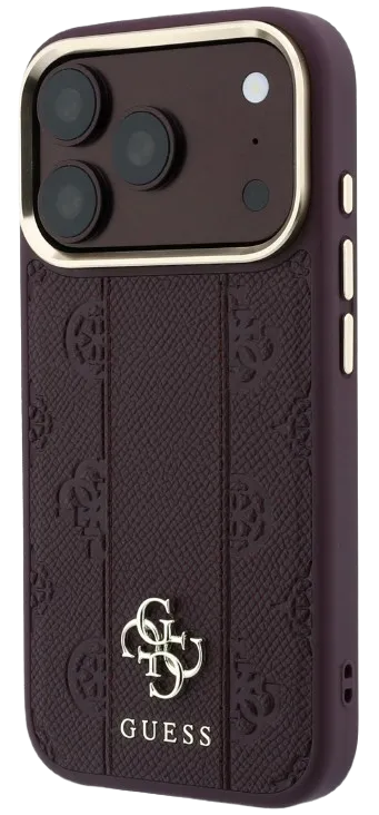 GUESS CARCASA MAGSAFE 4G PEONY STRIPE IPHONE 18 PRO MAX/17 PRO MAX BURDEOS
