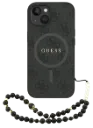 GUESS CARCASA MAGSAFE RING STRAP IPHONE 13 NEGRO