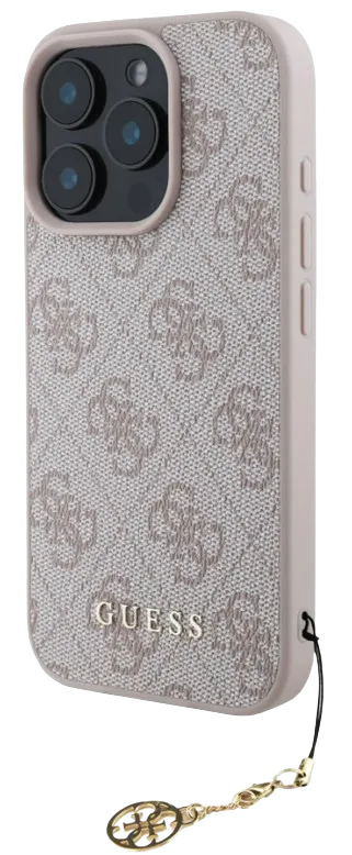[GUHCP16XGF4GCP] GUESS CARCASA 4G CHARM IPHONE 16 PRO MAX ROSA