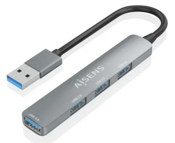 AISENS HUB 4xUSB 3.0 GRIS