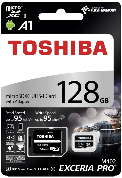 TOSHIBA TARJETA MEMORIA EXCERIA PRO M402 MICROSDXC 128GB 4K