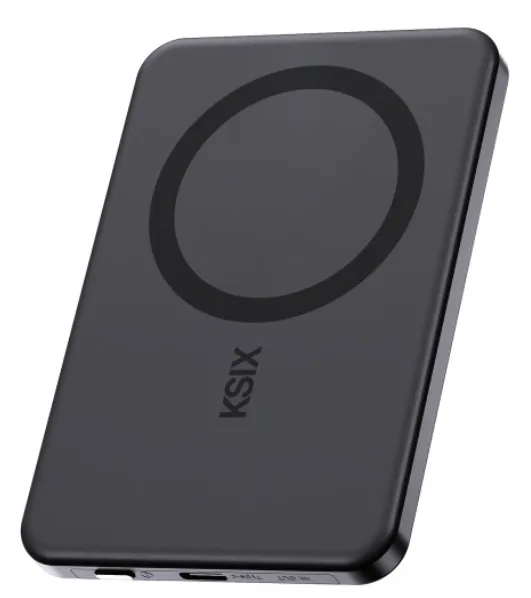 [BPBMS05S01] KSIX BATERIA MAGNETICA SLIM DISPLAY 5000mAh PD 20W NEGRO