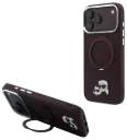 KARL LAGERFELD CARCASA MAGSAFE SOPORTE 360º K&C PIN IPHONE 18 PRO/17 PRO BURDEOS
