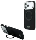 LACOSTE CARCASA SILICONE MAGSAFE RINGSTAND IPHONE 18 PRO MAX/17 PRO MAX NEGRO