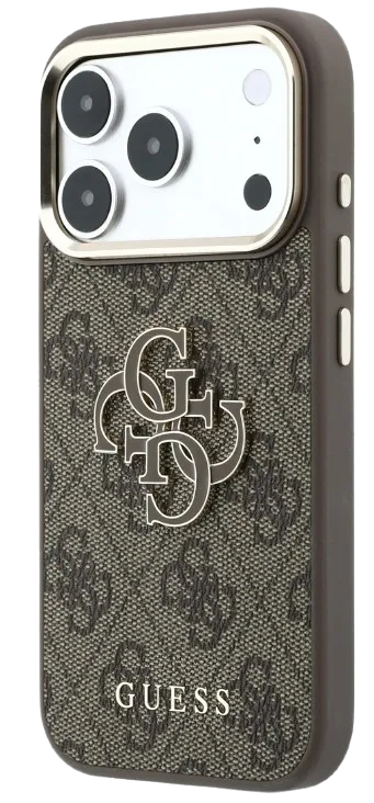 GUESS CARCASA RESIN LOGO IPHONE 18 PRO MAX/17 PRO MAX MARRON