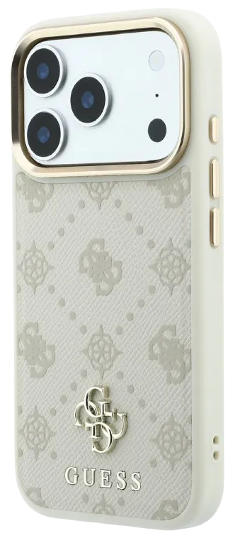 GUESS CARCASA MAGSAFE PEONY 4G SMALL LOGO IPHONE 18 PRO MAX/17 PRO MAX BEIGE
