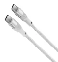 KSIX CABLE TRENZADO 60W TIPO C - TIPO C 1m BLANCO