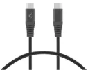 KSIX CABLE TRENZADO 65W TIPO C - TIPO C 1m NEGRO