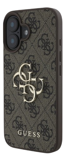 GUESS CARCASA 4G BIG LOGO IPHONE 16 PLUS MARRON