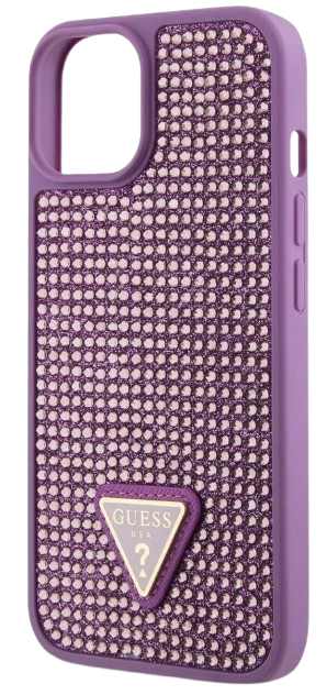 GUESS CARCASA RHINESTONE IPHONE 15 PLUS LILA
