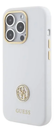 GUESS CARCASA SILICONE STRASS IPHONE 16 BLANCO