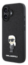 KARL LAGERFELD CARCASA GLITTER PIN IPHONE 16 PLUS NEGRO
