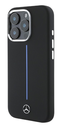 MERCEDES BENZ CARCASA MAGSAFE SILICONE STRIPE IPHONE 16 NEGRO