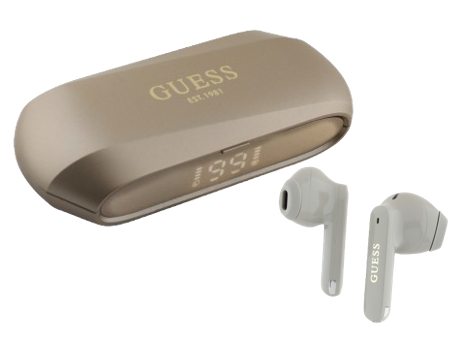 GUESS AURICULAR TWS METALLIC LOGO DORADO