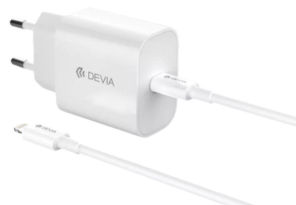 DEVIA CARGADOR SMART PD 30W LIGHTNING - USBc 1M BLANCO