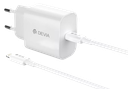 DEVIA CARGADOR SMART PD 30W LIGHTNING - USBc 1M BLANCO