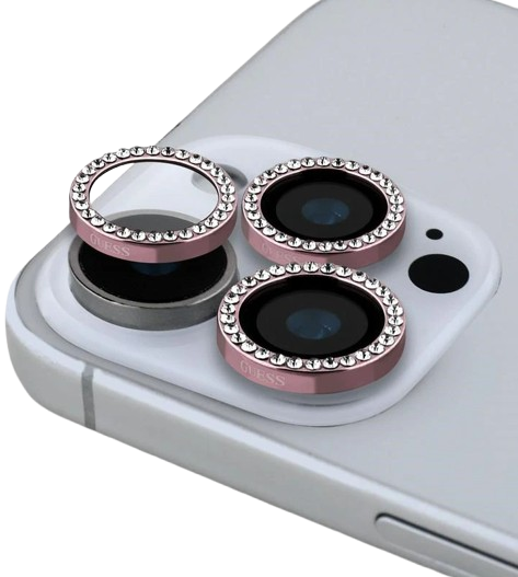 GUESS PROTECTOR CAMARA IPHONE 16 PRO/MAX ROSA