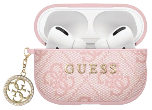 GUESS FUNDA 4G STRASS CHARM AIRPODS 4 ROSA