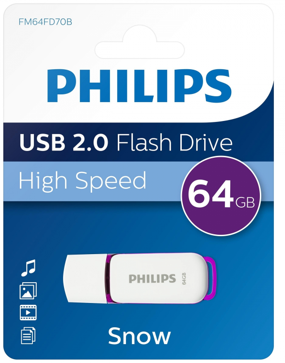 PHILIPS PENDRIVE 64GB MAGIC PURPLE