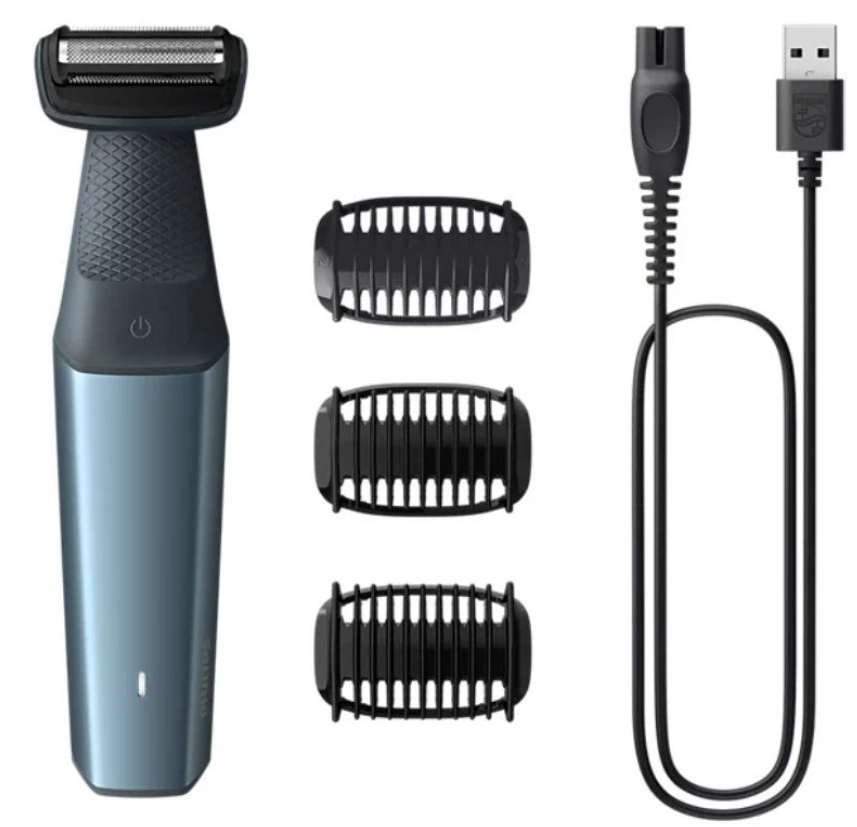 PHILIPS AFEITADORA BODYGROOM BG3027 CON BATERIA 3 ACCESORIOS