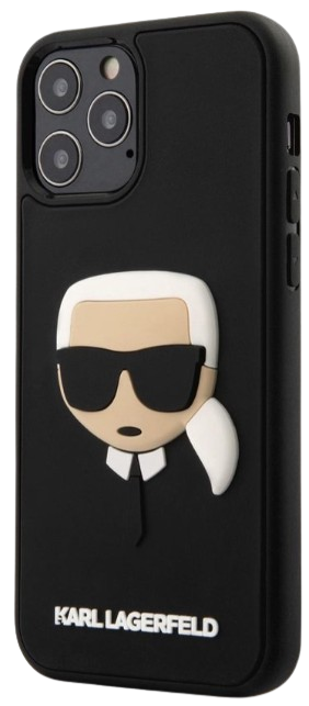KARL LAGERFELD CARCASA 3D HEAD IPHONE 12/12 PRO NEGRO