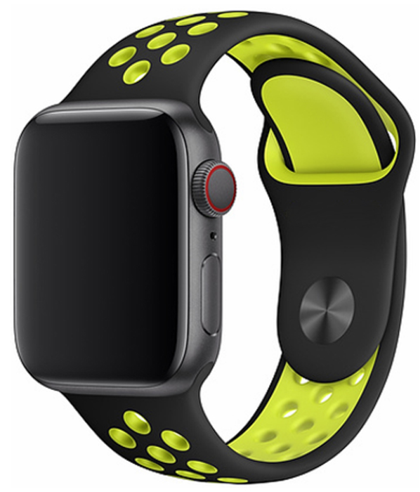 DEVIA correa SPORT Apple watch 42/44/45mm NEGRO/VERDE