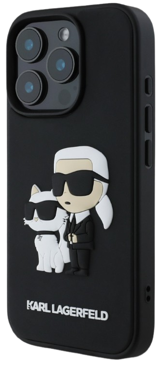 KARL LAGERFELD CARCASA 3D RUBBER K&C IPHONE 16 PRO MAX NEGRO
