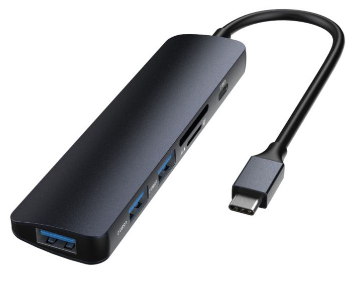 DEVIA HUB 5 EN 1 USB3.0x3/PD/LECTOR TARJETA