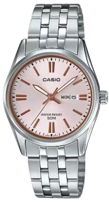 CASIO RELOJ LTP-1335D-4A ESFERA CORAL / ACERO