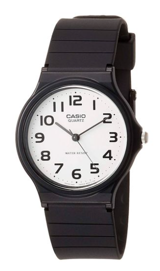 CASIO RELOJ MQ-24-7B ESFERA BLANCA CORREA NEGRA