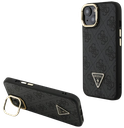 GUESS CARCASA MAGSAFE 4G TRIANGLE SOPORTE CAMARA IPHONE 14 NEGRO