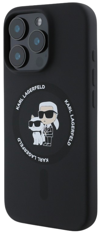 KARL LAGERFELD CARCASA MAGSAFE K&C IPHONE 16 PRO MAX NEGRO